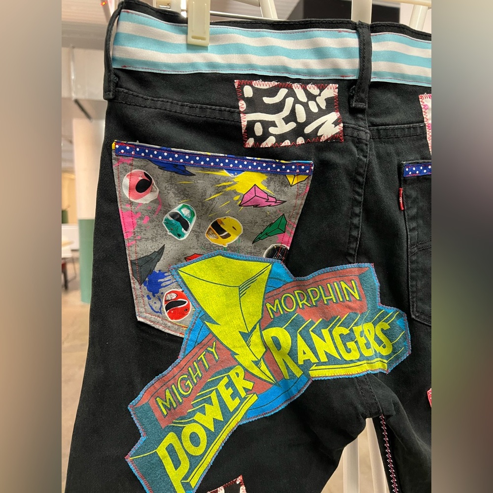 Power Rangers Upcycled Patchwork Collage One Of A… - image 3